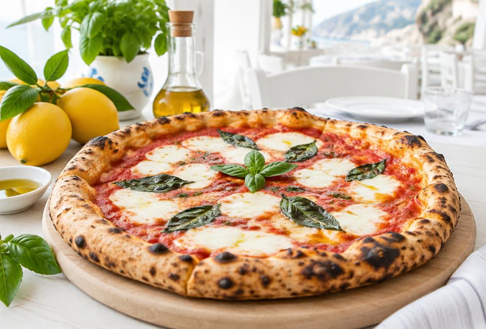 Margherita — pizza at Limoncello Italian restaurant, Miami Beach & Doral